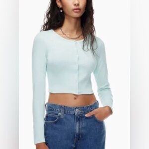 Aritzia - Sunday Best Apple Longsleeve Mint VGUC